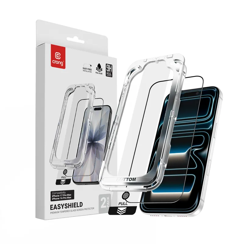 Szkło hartowane Crong EasyShield 2-Pack z aplikatorem do iPhone 17 Pro Max / iPhone 16 Pro Max
