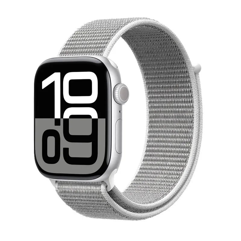 Pasek Crong Nylon do Apple Watch 38/40/41/42mm Silver Grey