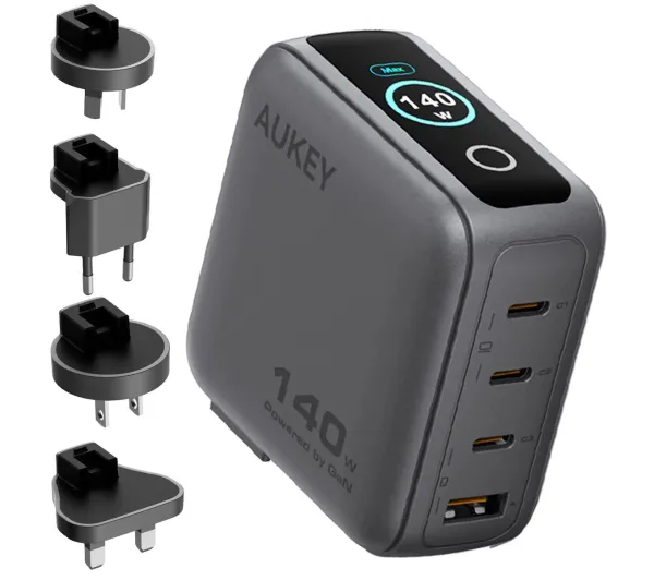 Aukey PA-B10U USB-A 3x USB-C 140W Szary