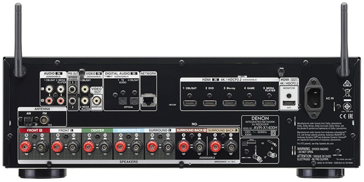 Amplituner Denon AVR-X1400H (czarny) - Opinie, Cena - RTV