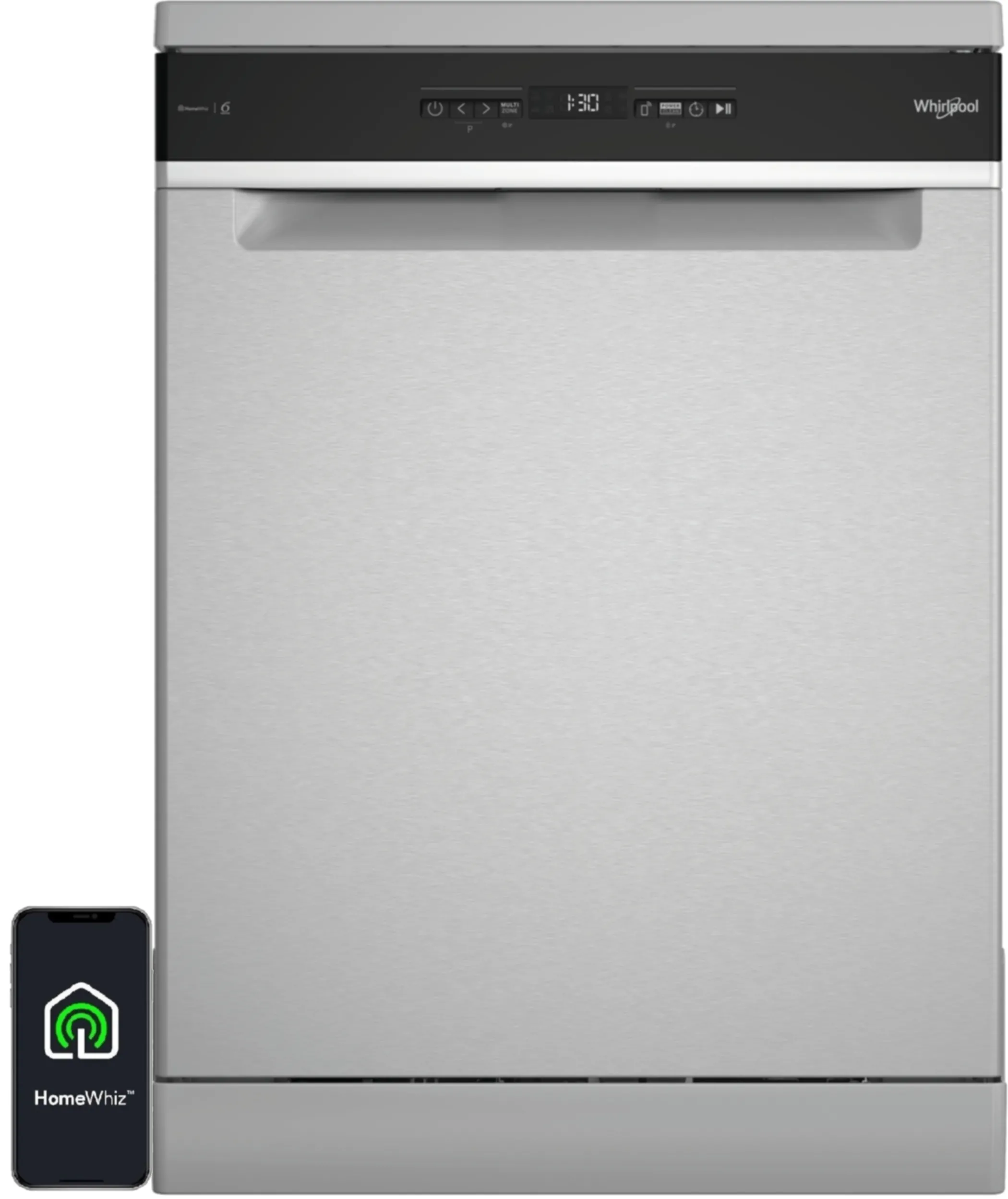 Zmywarka Whirlpool WH6FTA14B1N6WX 60cm Automatyczne otwieranie drzwi Szuflada na sztućce Zdalne sterowanie