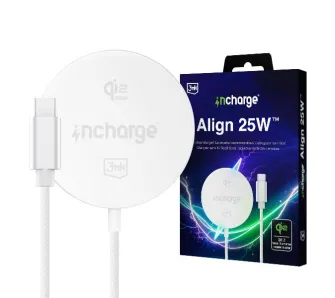 Ładowarka indukcyjna 3mk incharge Align 25W do Apple Biały