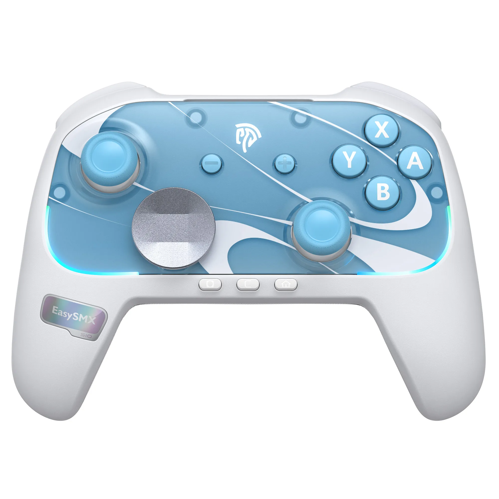 Pad EasySMX S10 do Nintendo Switch 2, PC Bezprzewodowy Biało/Niebieski