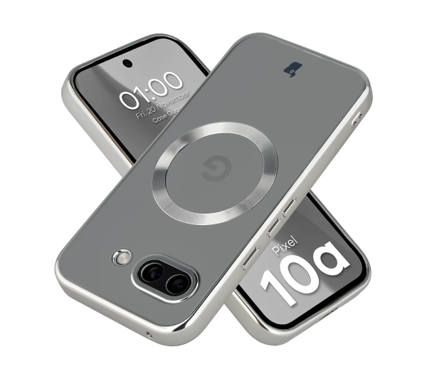 Bizon Case GuardO do Google Pixel 10a Srebrny