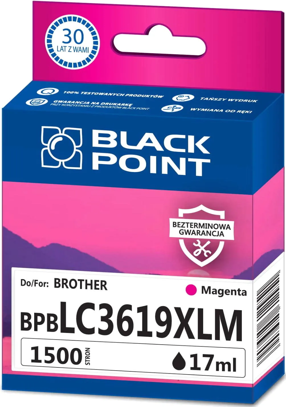 Tusz Black Point BPBLC3619XLM (zamiennik LC-3619XLM) Purpurowy 17 ml