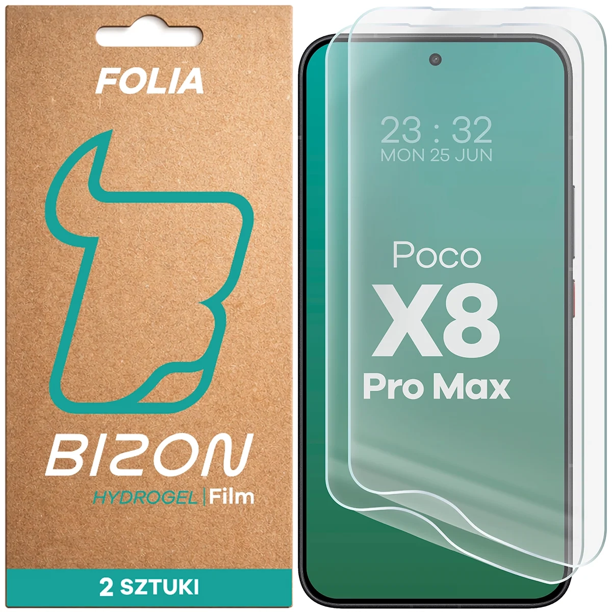 Folia hydrożelowa Bizon na ekran Film Hydrogel Front Duo do Xiaomi POCO X8 Pro Max 2 sztuki
