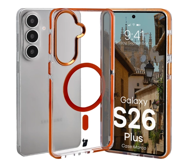 Bizon Case Marco do Galaxy S26 Plus Pomarańczowy