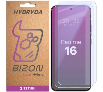 Szkło hybrydowe Bizon elastyczne Hybrid Mule Duo do Realme 16 5G 2 sztuki