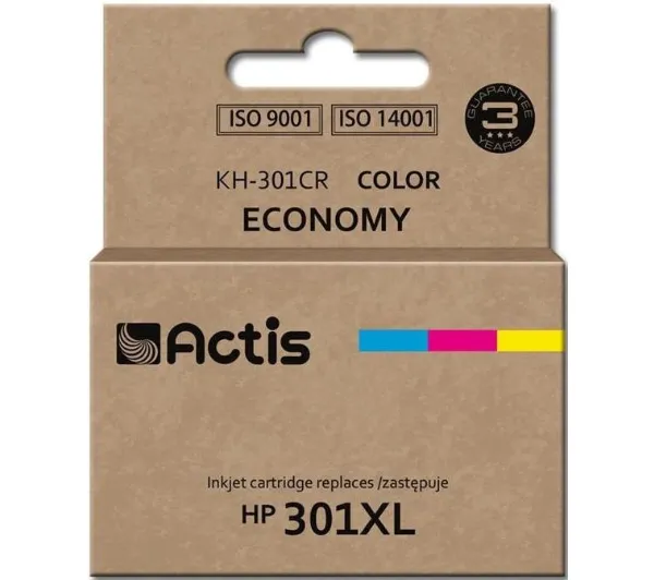 Actis KH-301CR Tusz do drukarki HP, Zamiennik HP 301XL CH564EE;  Standard;  21 ml;  kolor.