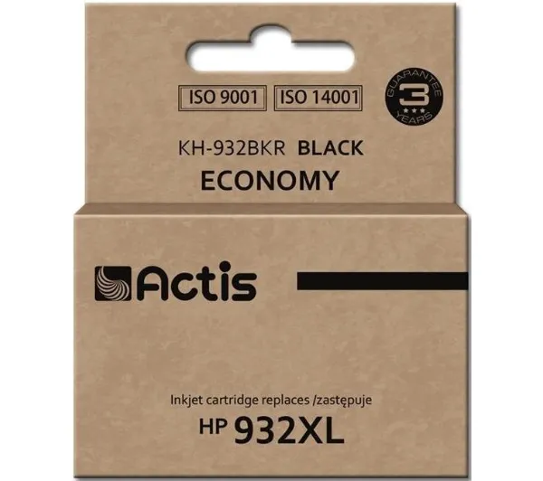 Actis KH-932BKR Tusz do drukarki HP, Zamiennik HP 932XL CN053AE;  Standard;  30 ml;  czarny.