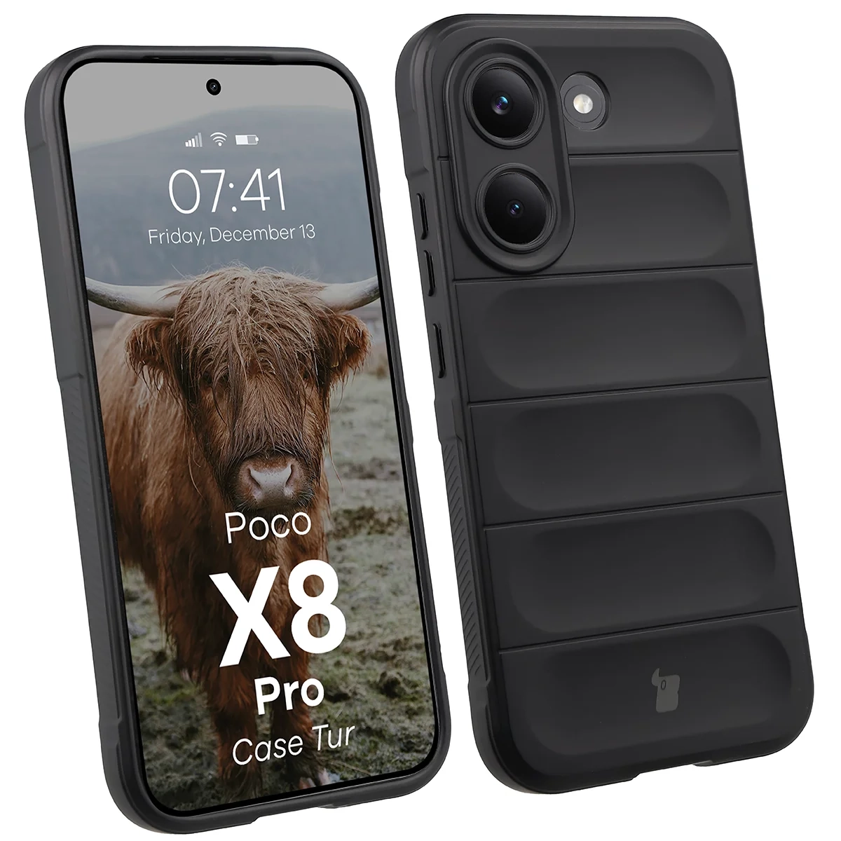Etui Bizon Case Tur do Xiaomi POCO X8 Pro Czarny