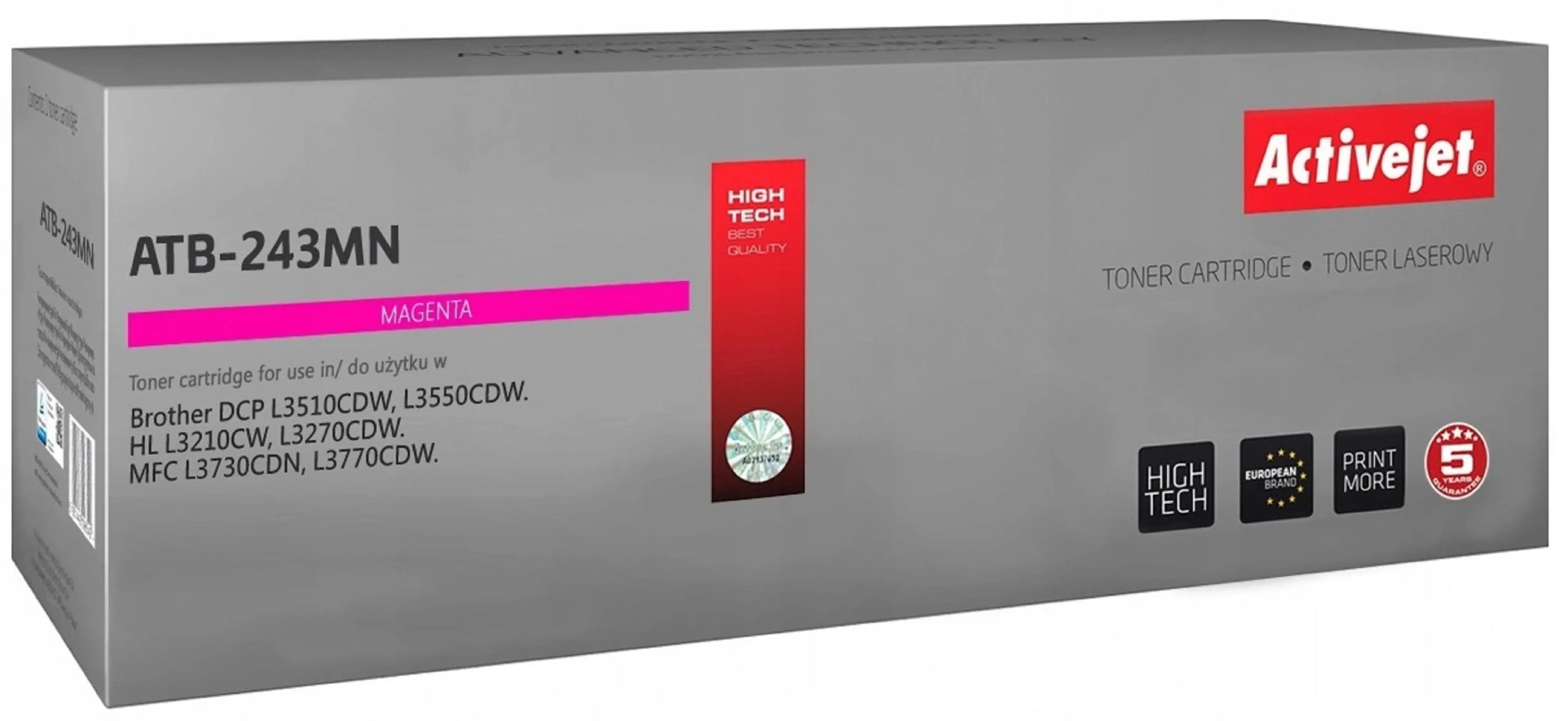 Toner ActiveJet ATB-243MN (zamiennik TN-243M) Purpurowy