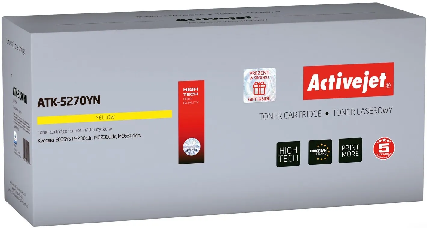 Toner ActiveJet ATK-5270YN (zamiennik TK-5270Y) Żółty