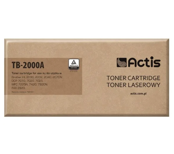 Actis TB-2000A Toner do drukarki Brother, Zamiennik Brother TN-2000/TN-2005;  Standard;  2500 stron;  czarny.