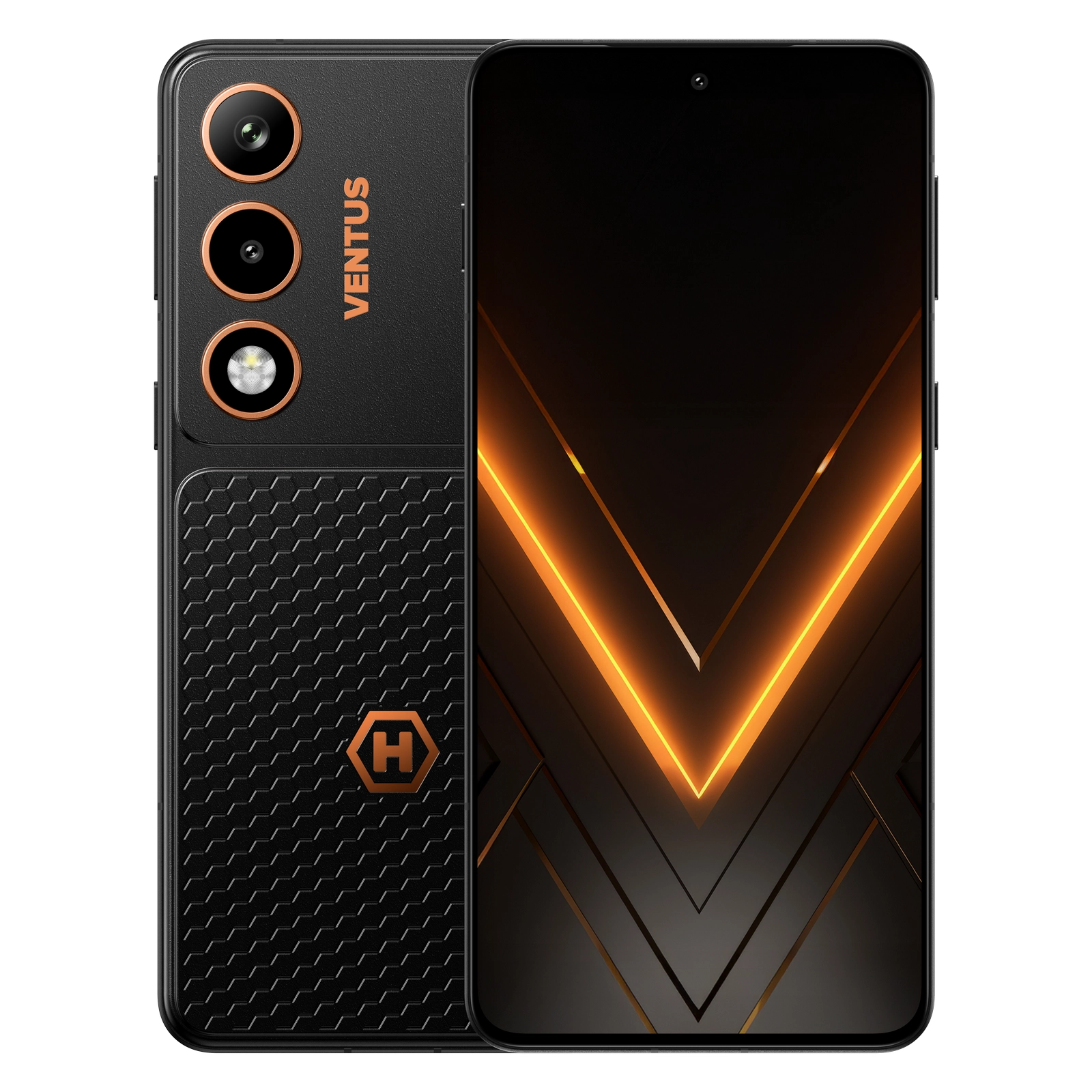 Smartfon HAMMER Ventus 5G 8/256GB 6,77" 120Hz 108Mpix Czarno-pomarańczowy
