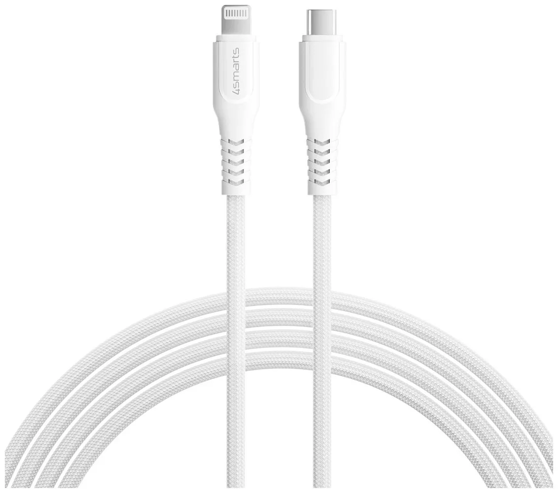 Kabel 4smarts USB-C - Lightning RapidCord 30W 1.5 m Biały