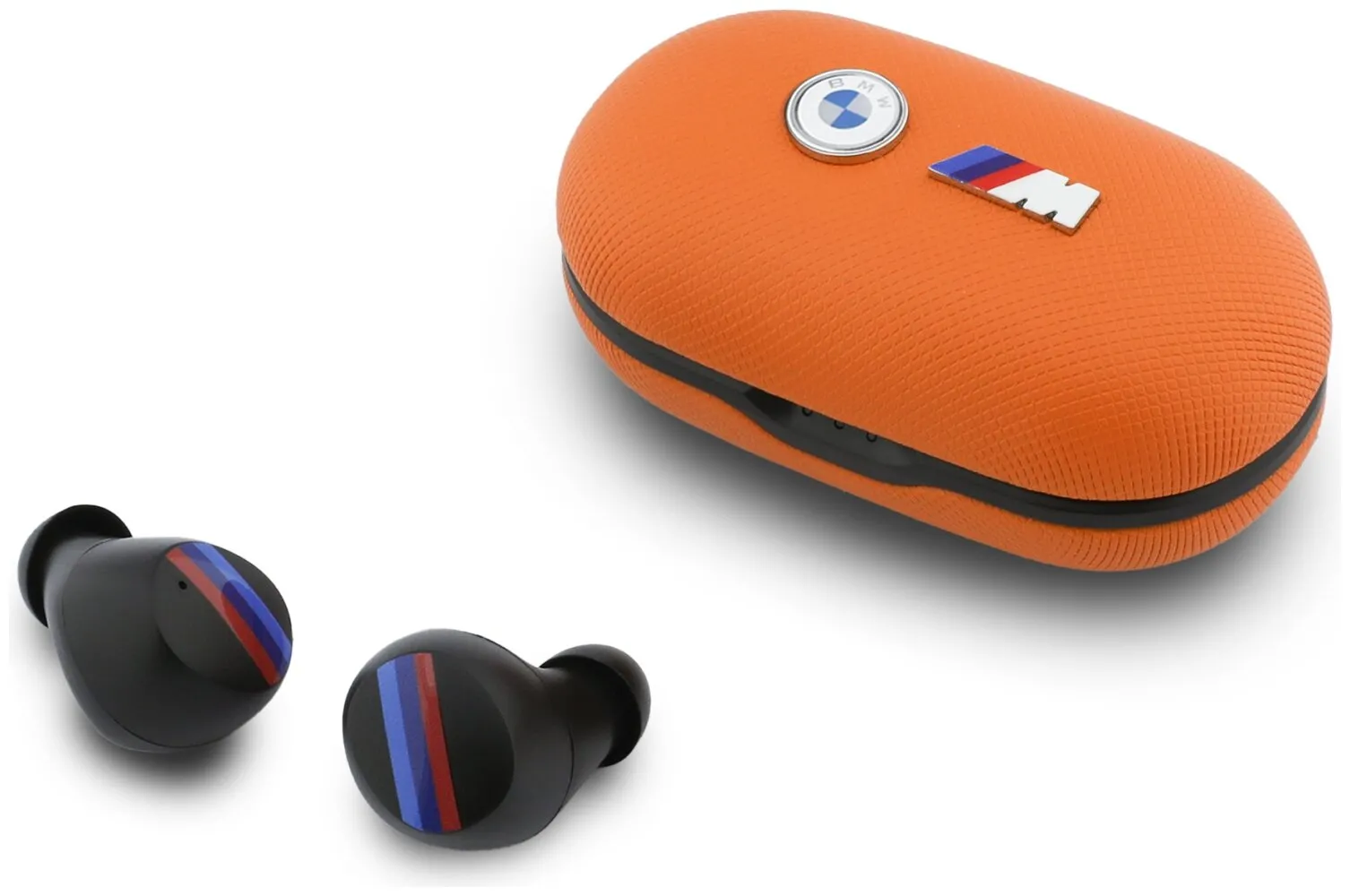 Słuchawki bezprzewodowe BMW M Metal Logo Dokanałowe Bluetooth 5.3 Pomarańczowy