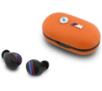 Słuchawki bezprzewodowe BMW M Metal Logo Dokanałowe Bluetooth 5.3 Pomarańczowy