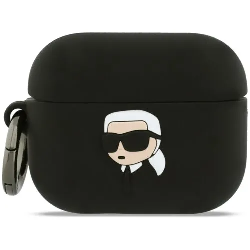 Etui na słuchawki Karl Lagerfeld Silicone Karl Head 3D do Apple AirPods Pro 3 Czarny