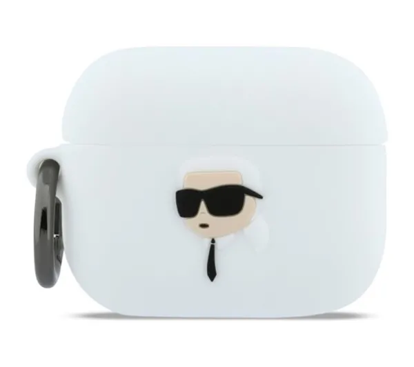 Karl Lagerfeld Silicone Karl Head 3D do Apple AirPods Pro 3 Biały