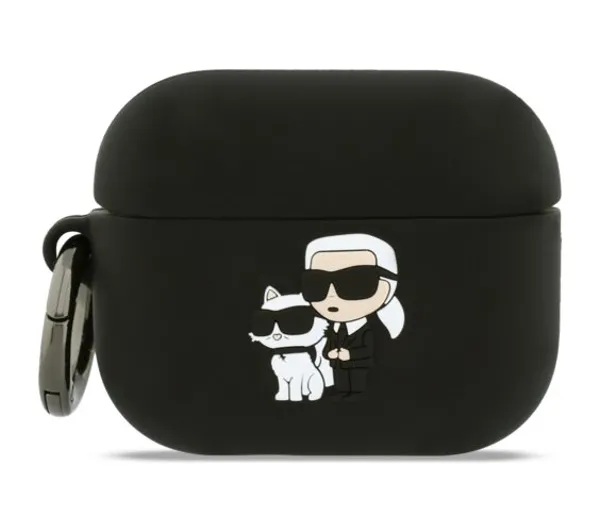 Karl Lagerfeld Silicone Karl & Choupette Head 3D do Apple AirPods Pro 3 Czarny