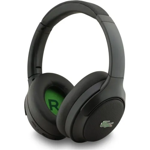 Słuchawki bezprzewodowe Lacoste Petit Pique ANC Nauszne Bluetooth Czarny