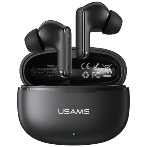 Słuchawki bezprzewodowe USAMS E05 TWS Dokanałowe Bluetooth 5.0 Czarny