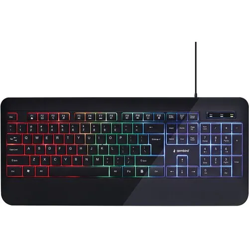 Klawiatura membranowa Gembird KB-UML-03 Slim Rainbow Backlight Multimedia