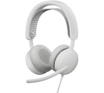 Słuchawki przewodowe z mikrofonem Logitech Zone Wired 2 ANC Nauszne Biały