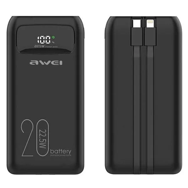 Powerbank Awei P169K 20000 mAh 22.5W Czarny