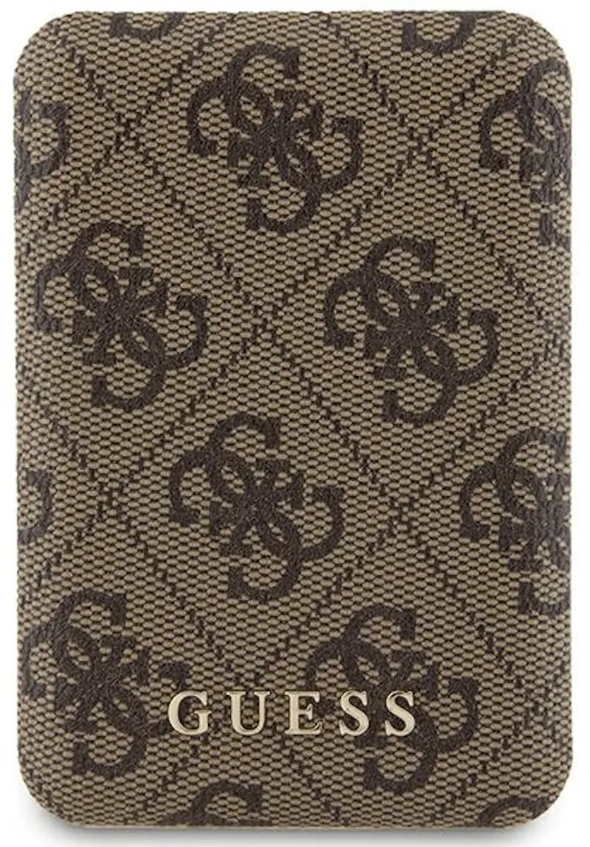 Ładowarka solarna Guess 4G Leather Metal Logo 5000 mAh 15W Brązowy