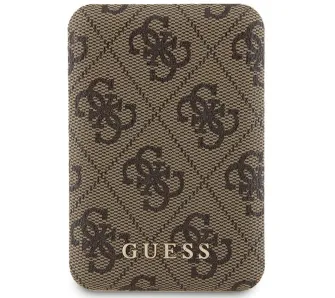 Ładowarka solarna Guess 4G Leather Metal Logo 5000 mAh 15W Brązowy