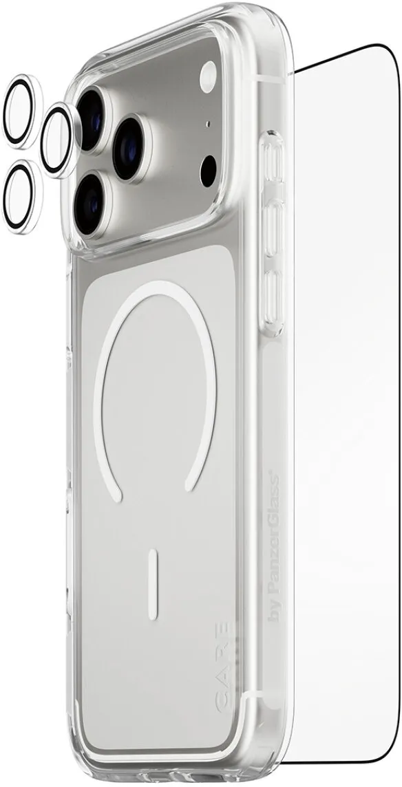 Zestaw ochronny PanzerGlass Care Flagship Urban Explorer MagSafe 3w1 do Apple iPhone 17 Pro Max Przezroczysty + szkło hartowane + osłona