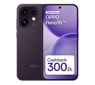Smartfon OPPO Reno16 5G 8/256GB Funkcje AI 6,32" 120Hz 50Mpix Fioletowy