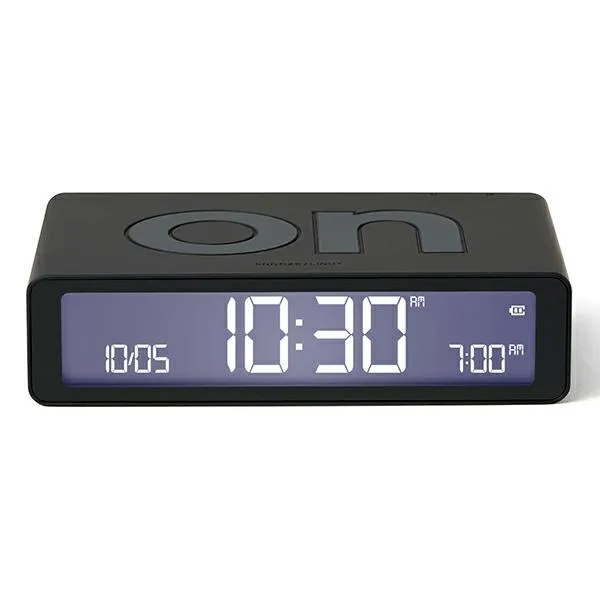 Budzik Lexon Flip Classic Black LR157N0 Czarny
