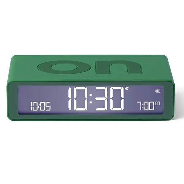 Budzik Lexon Flip Classic Green LR157V2 Zielony