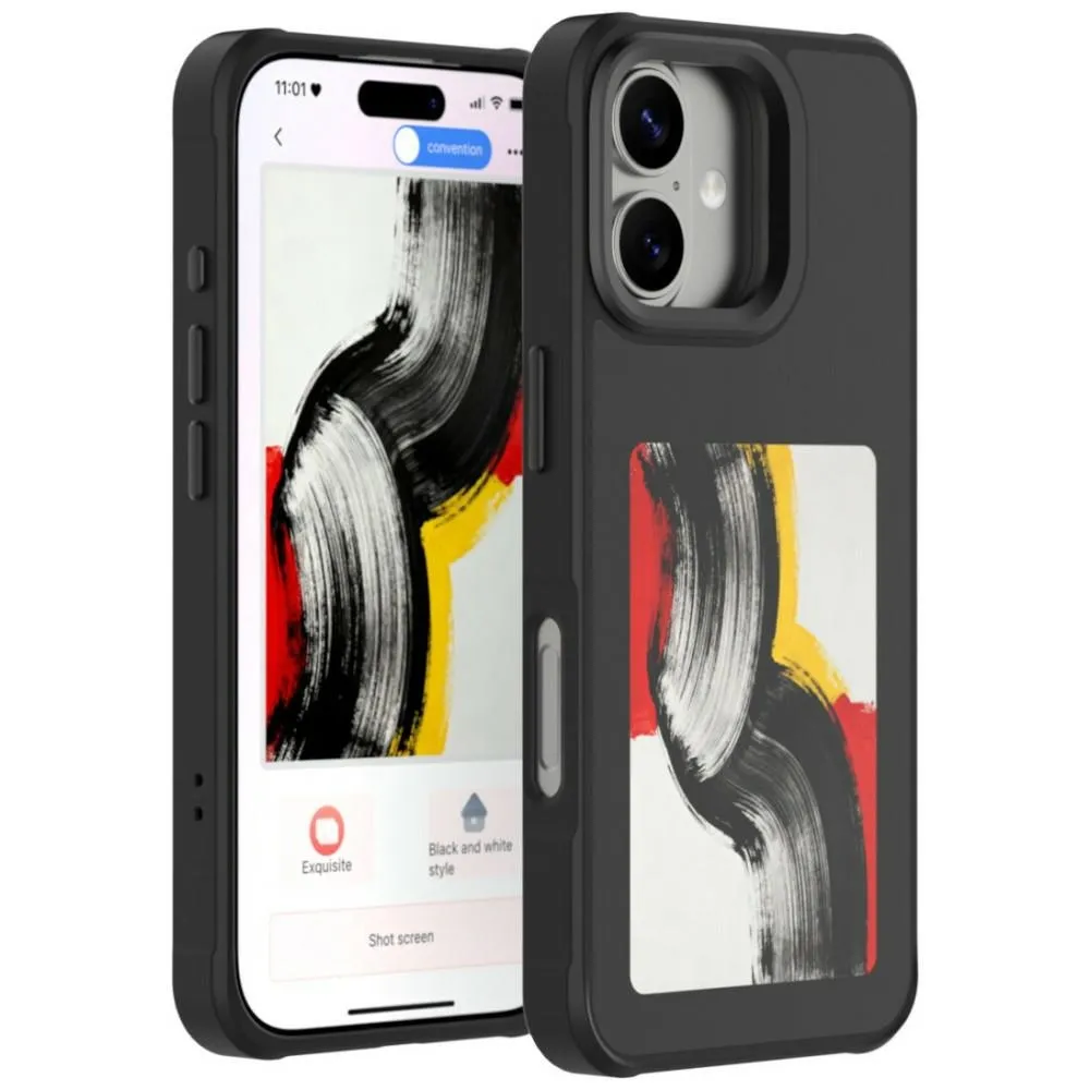 Etui 4smarts E-Ink z wyświetlaczem NFC Qi2 do iPhone 17 Czarny