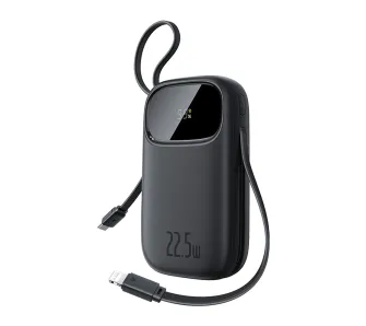 Powerbank Baseus EnerFill FC31 QPow3 20000mAh 22,5W z dwoma wbudowanymi kablami Czarny