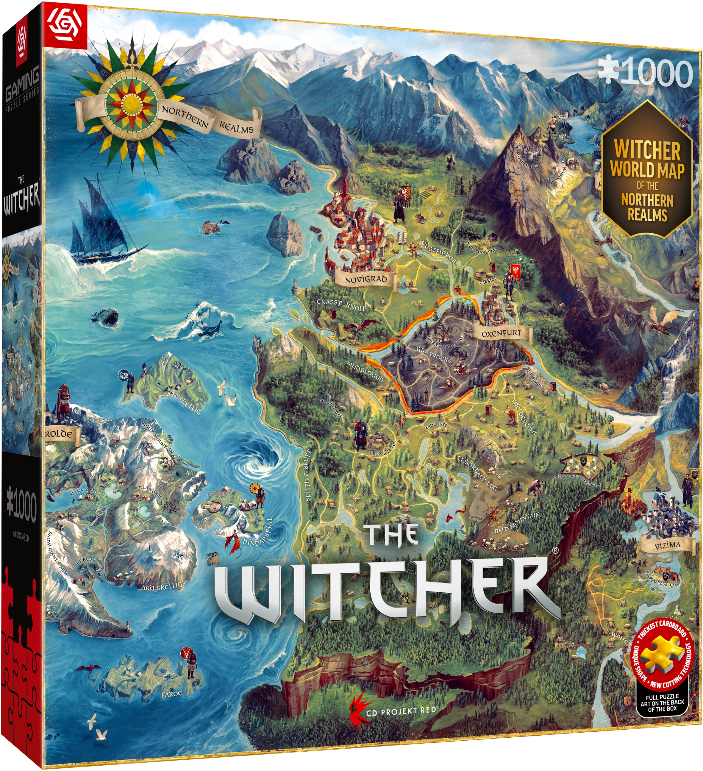 Puzzle Gaming - The Witcher: The Northern Realms Map 1000 elementów