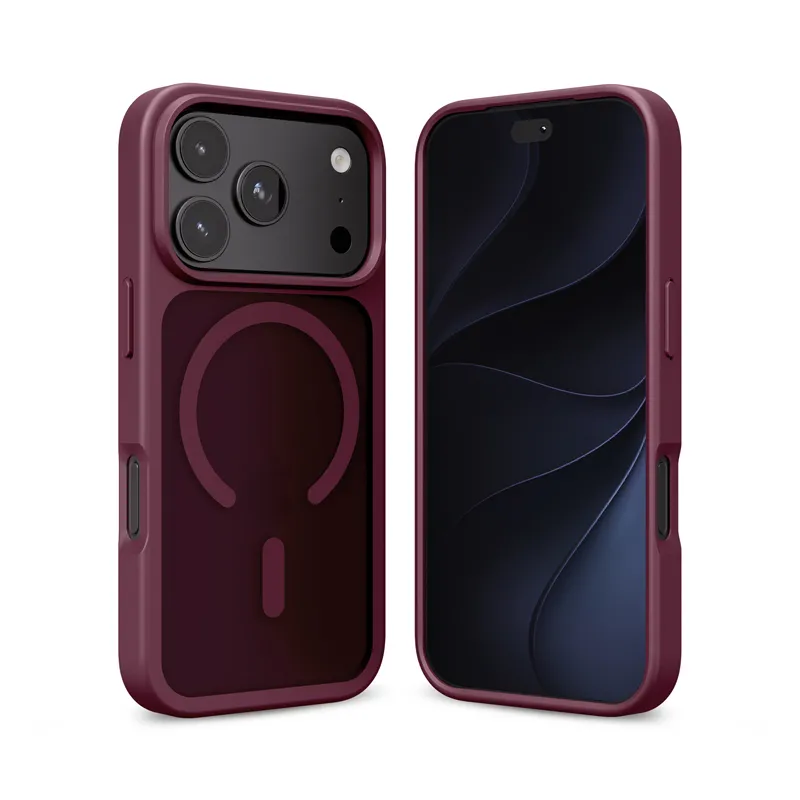 Etui Crong Hybrid Matte Magnetic MagSafe do iPhone 18 Pro Max / 17 Pro Max Burgundowy