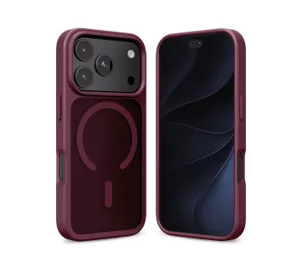 Etui Crong Hybrid Matte Magnetic MagSafe do iPhone 18 Pro Max / 17 Pro Max Burgundowy