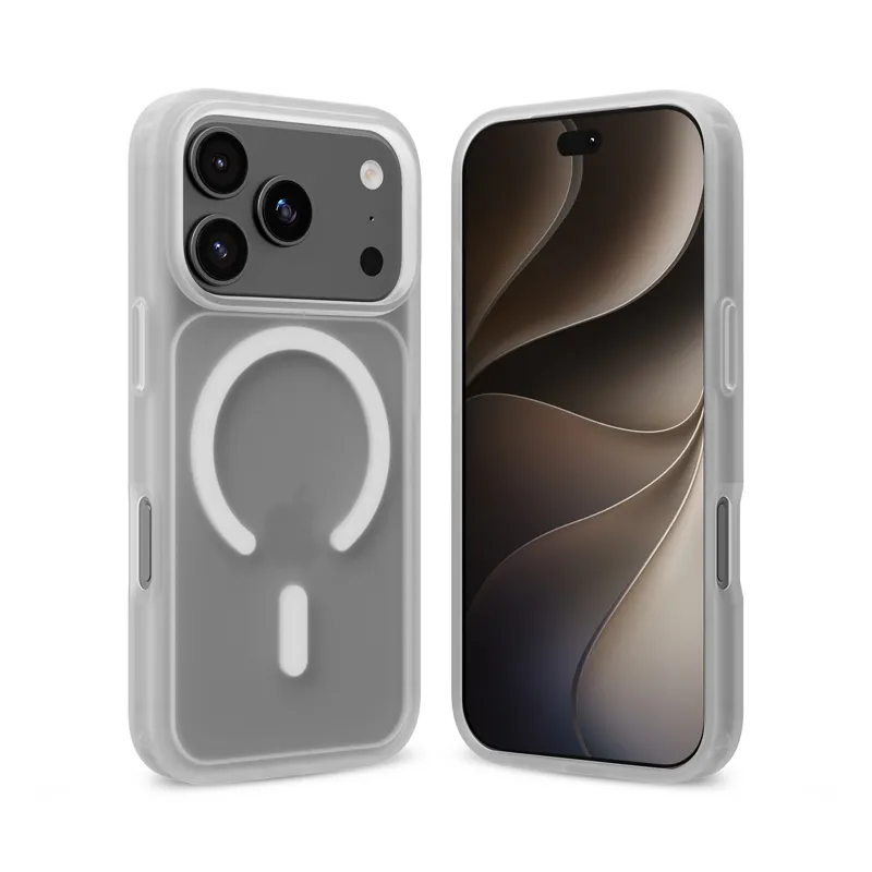 Etui Crong Hybrid Matte Magnetic MagSafe do iPhone 18 Pro / 17 Pro Biały