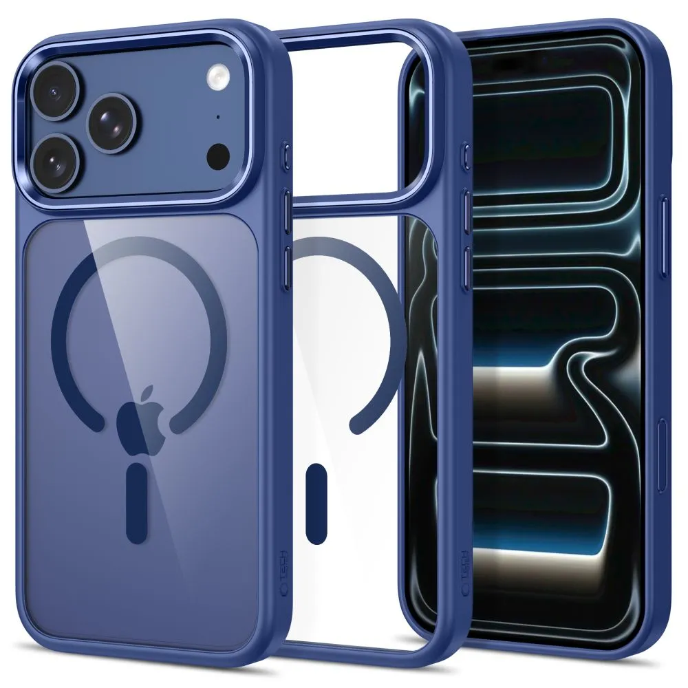 Etui Tech-Protect MagMat MagSafe CC do iPhone 18 Pro / 17 Pro Ciemnoniebieski