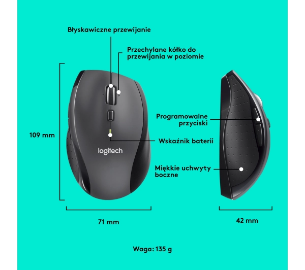 Logitech M705 Czarno-szary