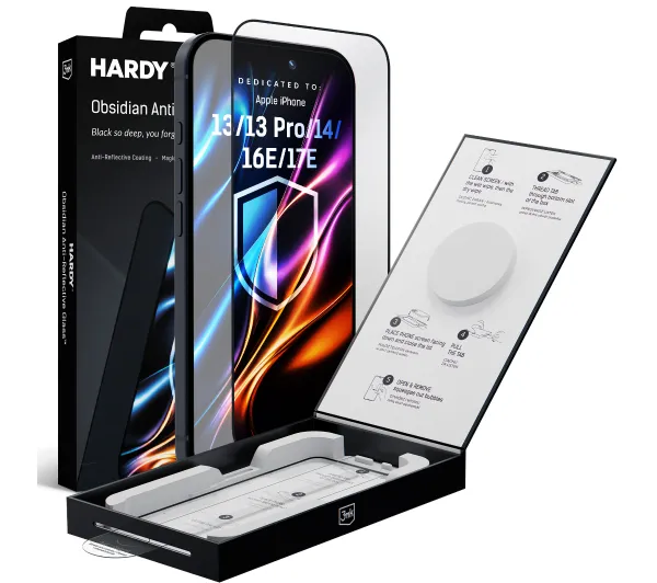 3mk Hardy Obsidian Antireflex Glass do iPhone 13 / 13 Pro / 14 / 16e / 17e