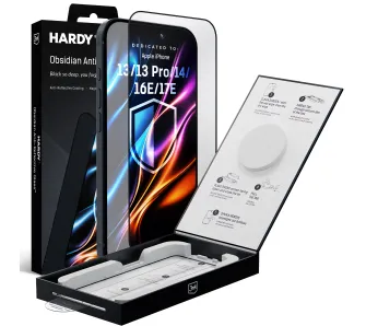 Szkło hartowane 3mk Hardy Obsidian Antireflex Glass do iPhone 13 / 13 Pro / 14 / 16e / 17e