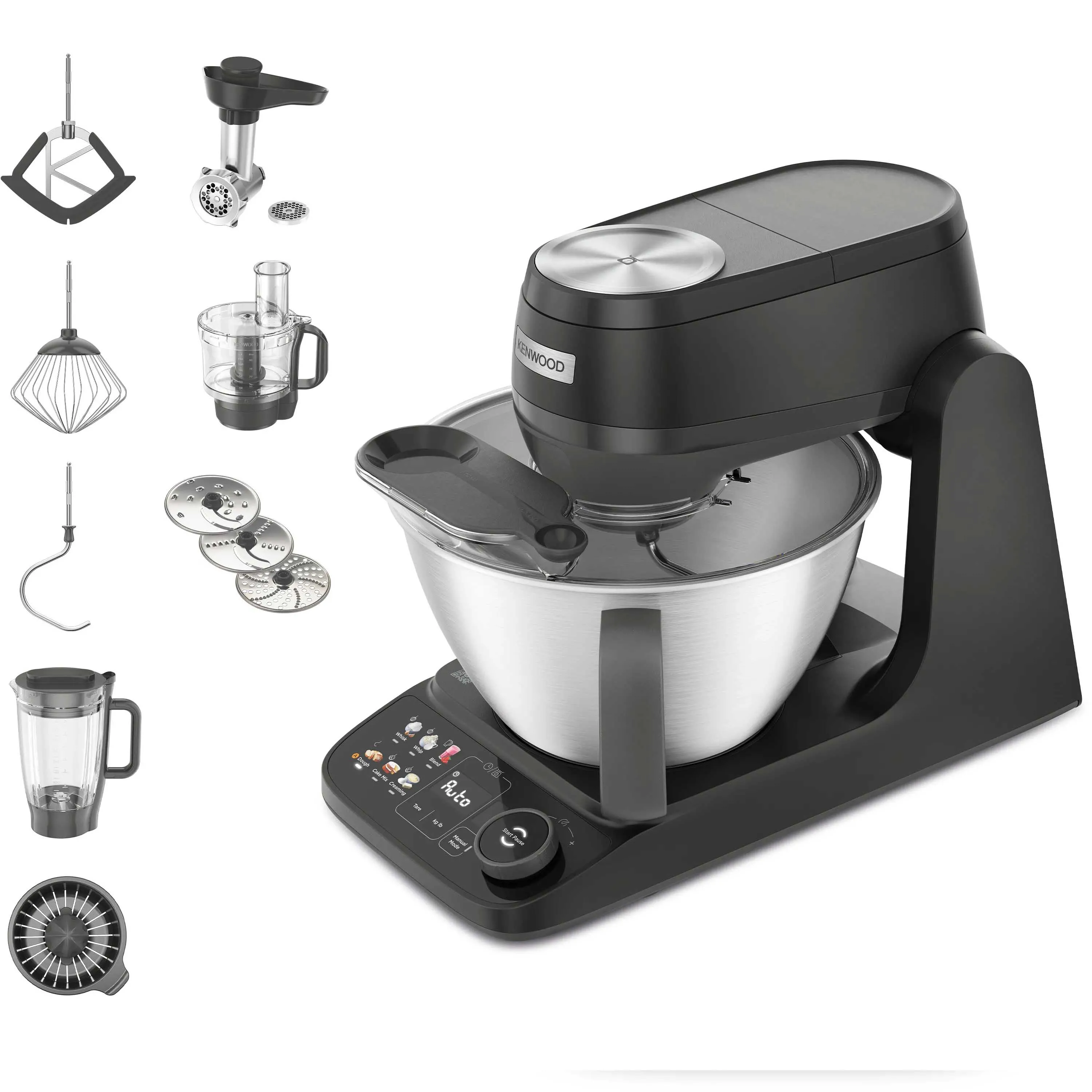Robot kuchenny Kenwood Smart-Touch KHC40.060BK 1000W Maszynka do mielenia Rozdrabniacz Wyciskarka do cytrusów Blender kielichowy