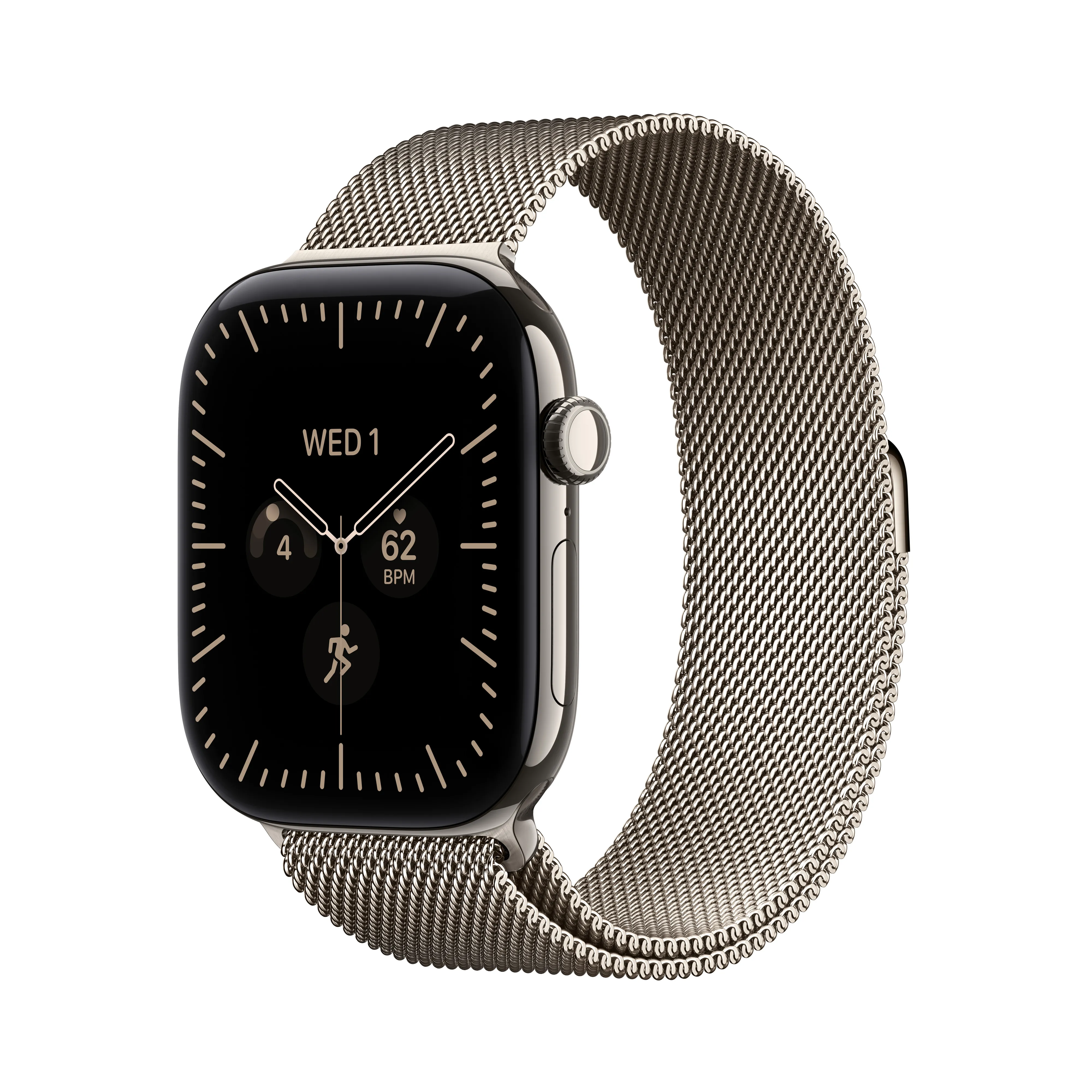 Apple Watch Series 12 GPS + Cellular Koperta naturalny tytan 46mm bransoletka mediolańska M/L