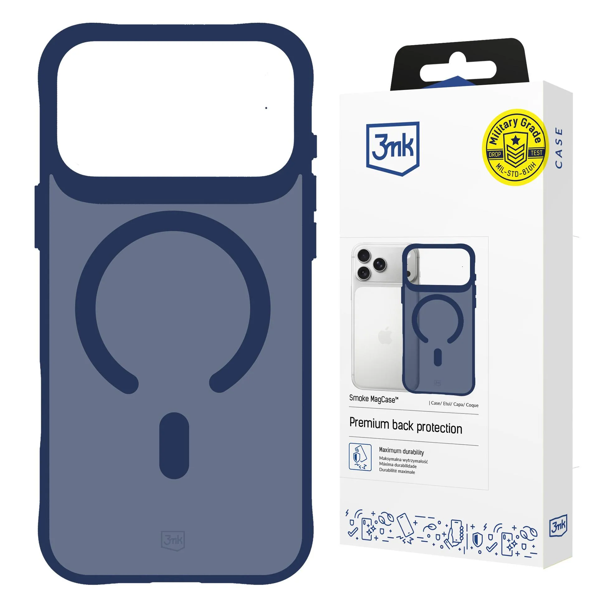 Etui 3mk Smoke MagCase do iPhone 18 Pro Max / 17 Pro Max Granatowy