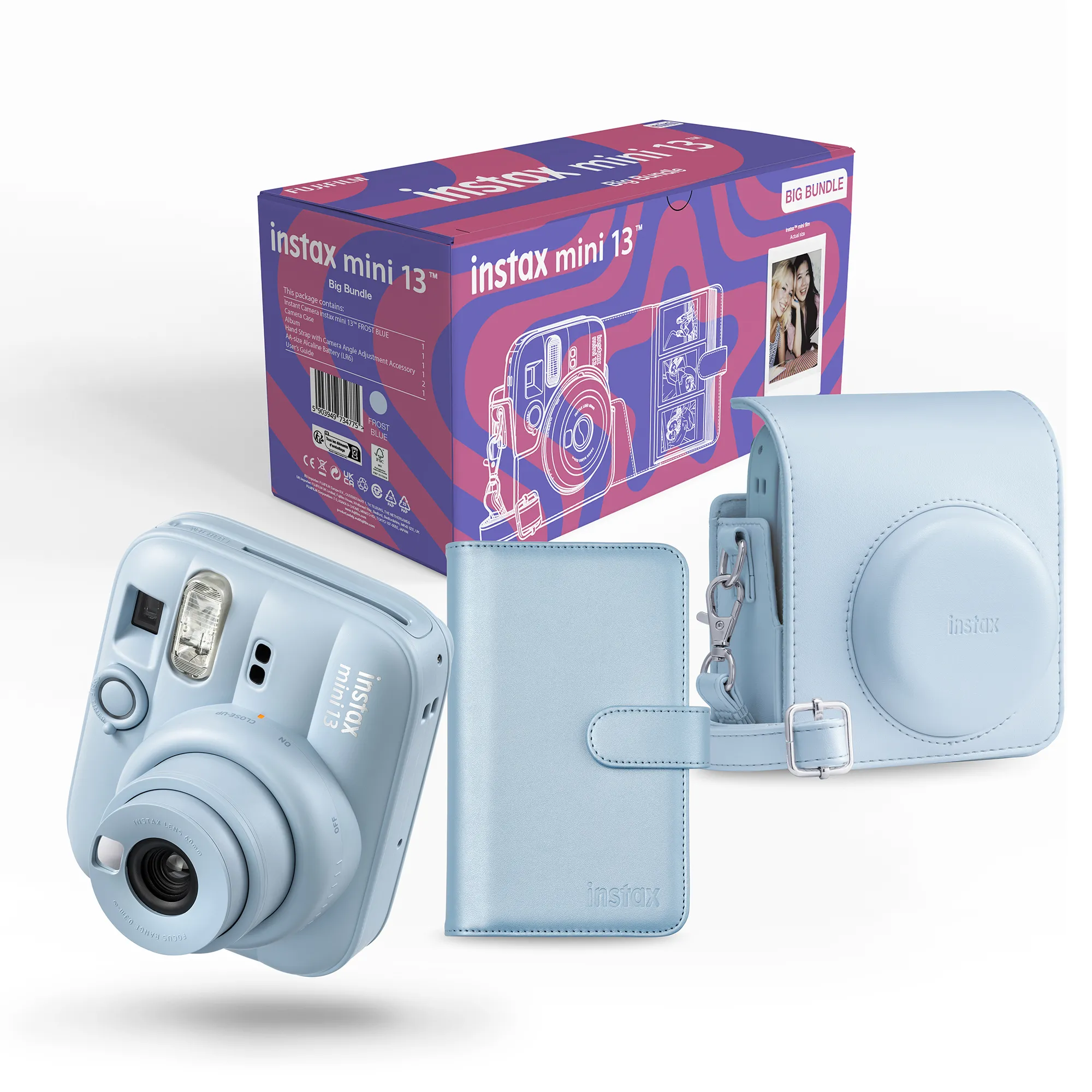 Aparat Fujifilm Instax MINI 13 + Etui + Album Niebieski